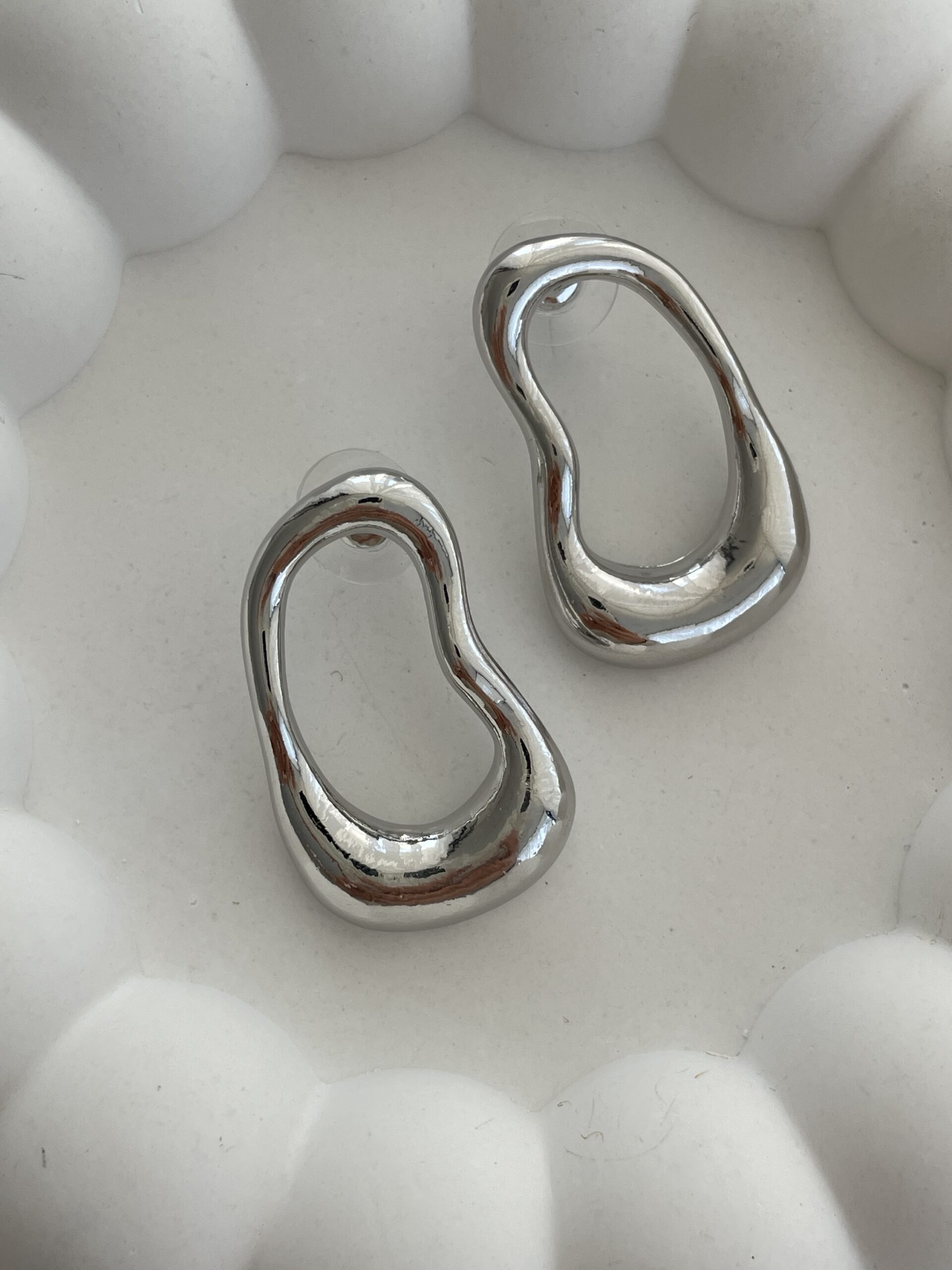 img_4514 Özel Seri Soyut Damla Tasarım Gümüş Küpe