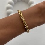 Çelik Gold Figaro Zincir Bileklik
