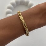 Çelik Gold Figaro Zincir Bileklik
