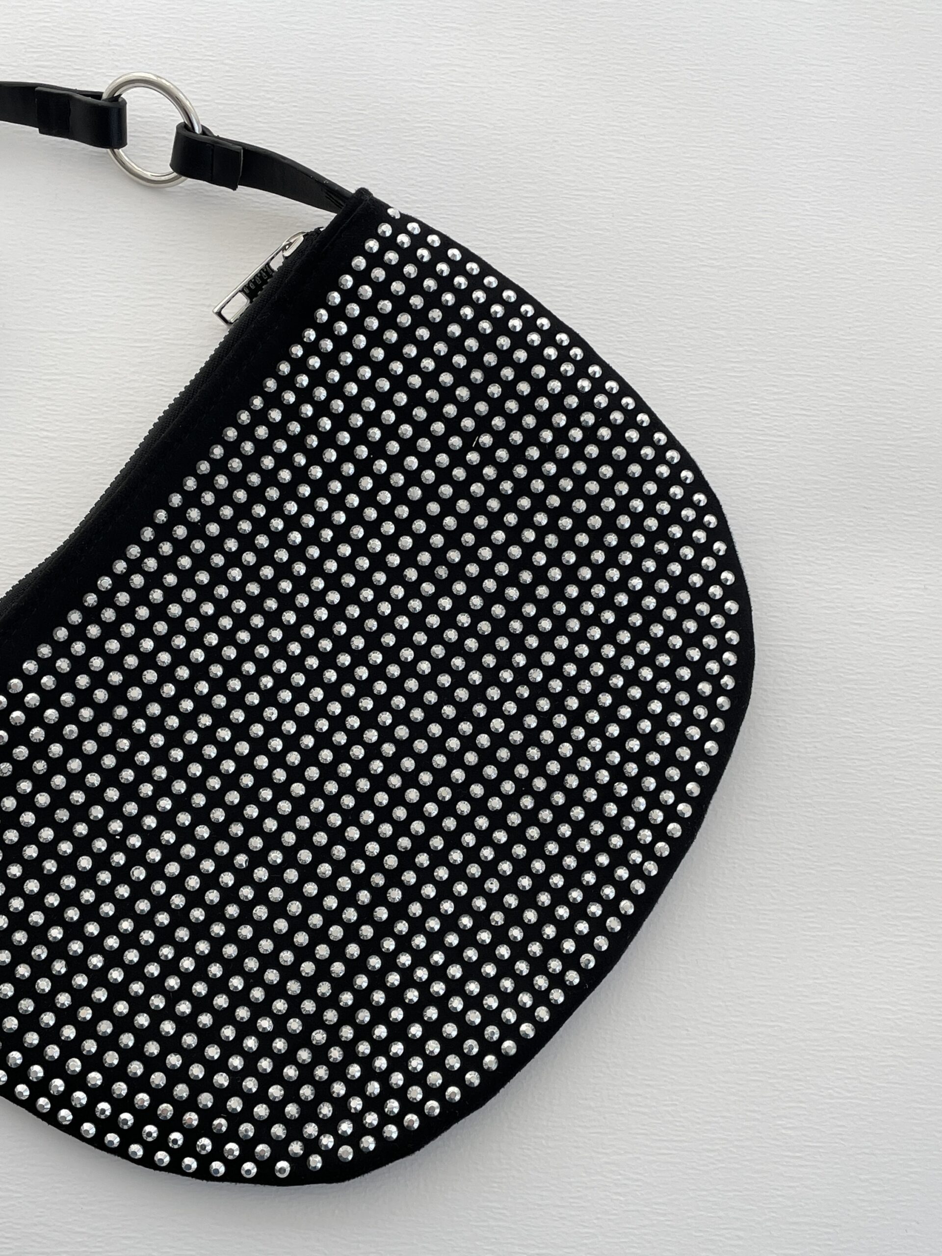 img_5913 Gümüş Taş Kaplama Siyah El Çantası