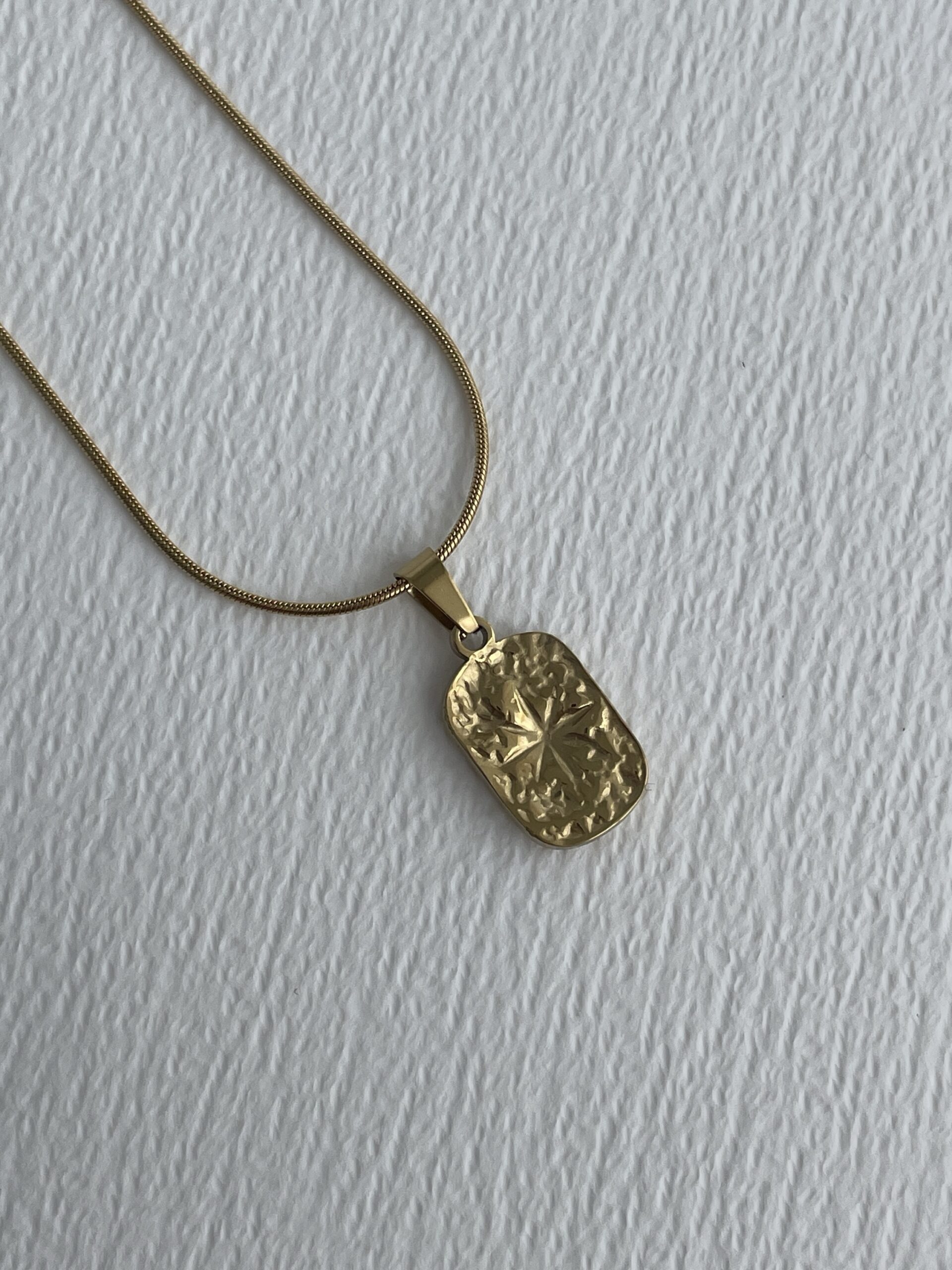 img_6606 Çelik Soyut & Yıldız Tasarım Gold Kolye 45+5cm