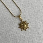 Çelik Güneş Tasarım Gold Kolye 45+5cm
