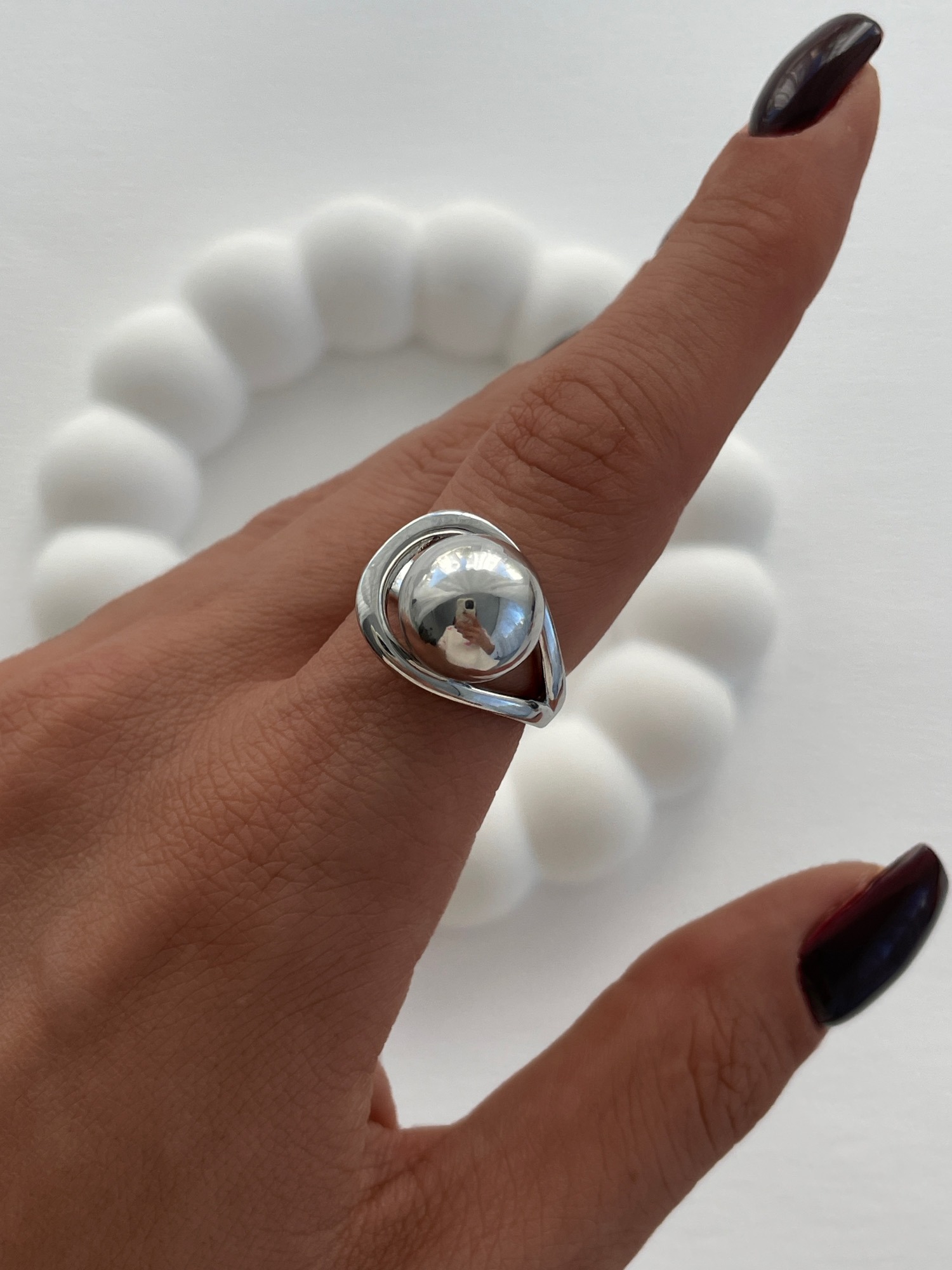 IMG_7071.jpg Özel Seri Top Tasarım Gümüş Yüzük