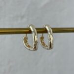 Özel Seri Kalp Tasarım Orta Boy Gold Küpe