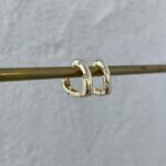Özel Seri Kalp Tasarım Küçük Boy Gold Küpe
