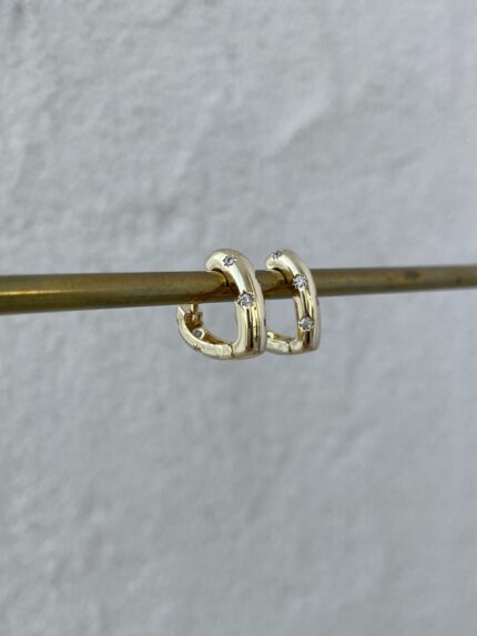 Özel Seri Kalp Tasarım Küçük Boy Gold Küpe