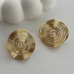 Özel Seri Sarmal Gold Küpe