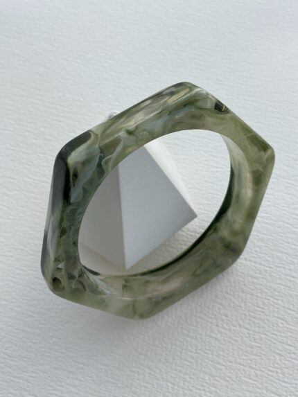 Özel Seri Altıgen Yeşil Kemik Bileklik