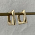 Özel Seri Kare Tasarım Gold Küpe