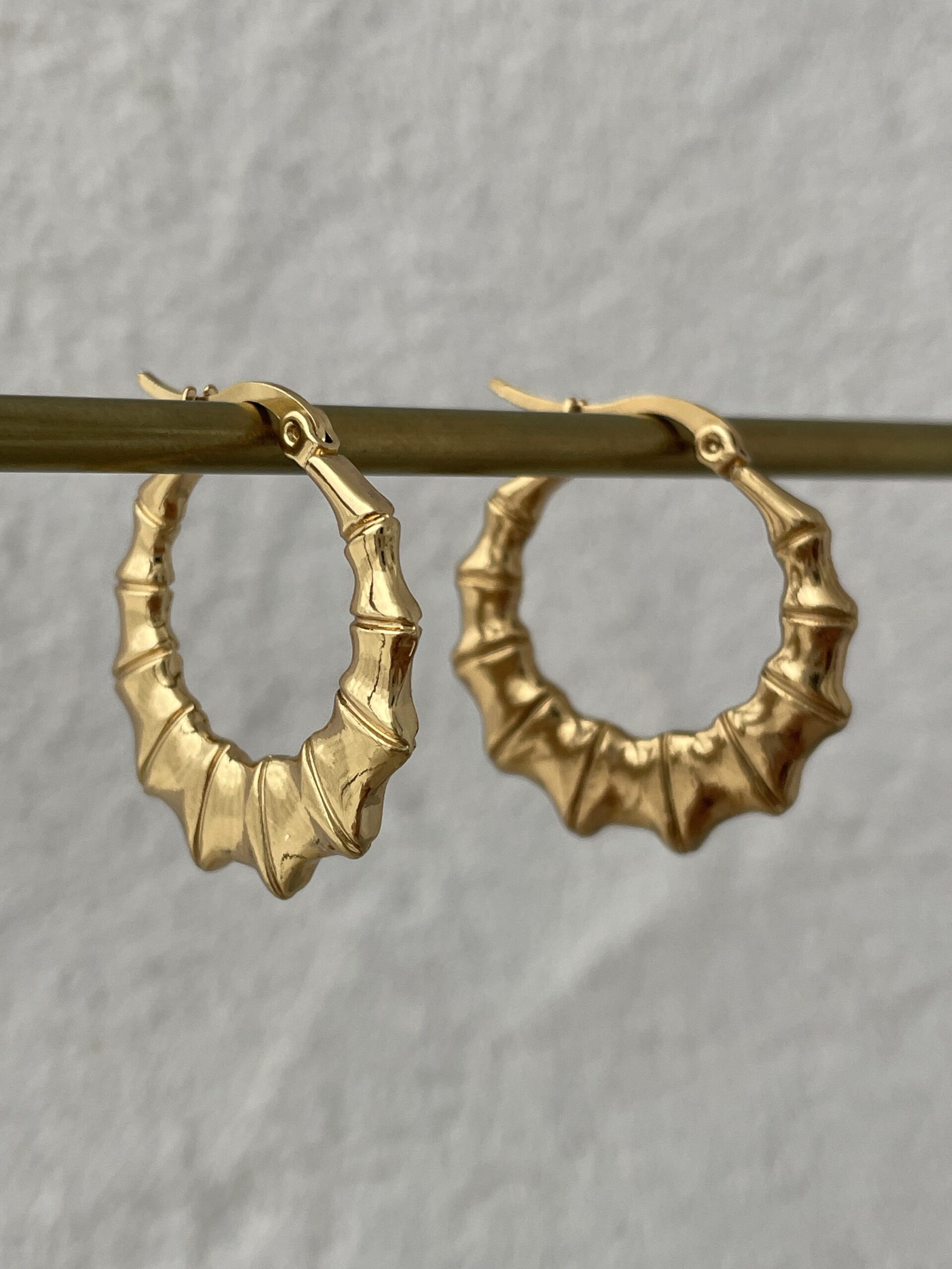 img_0757 Çelik Simit Tasarım Gold Küpe