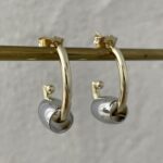 Özel Seri Gold&Gümüş  Silindir Küpe