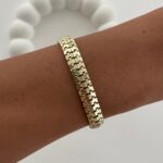 Özel Seri Hasır Model  Gold Bileklik 20cm