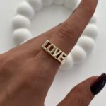 Özel Seri Love Yazılı Ayarlanabilir Yüzük