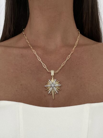 Özel Seri Marka Model Yıldız Gold & Gümüş  Kolye