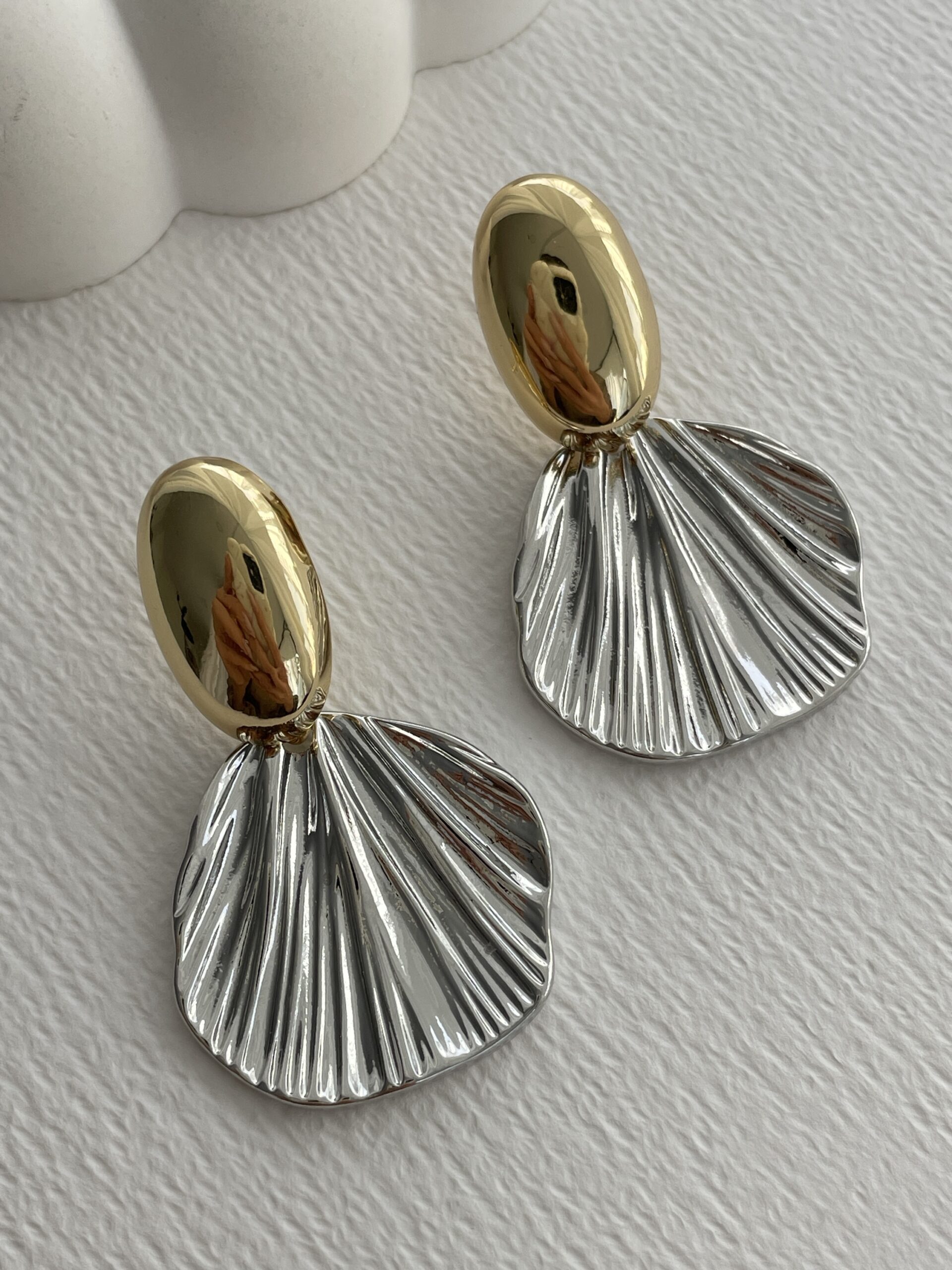 img_8091 Özel Seri Gold & Gümüş Yaprak Küpe