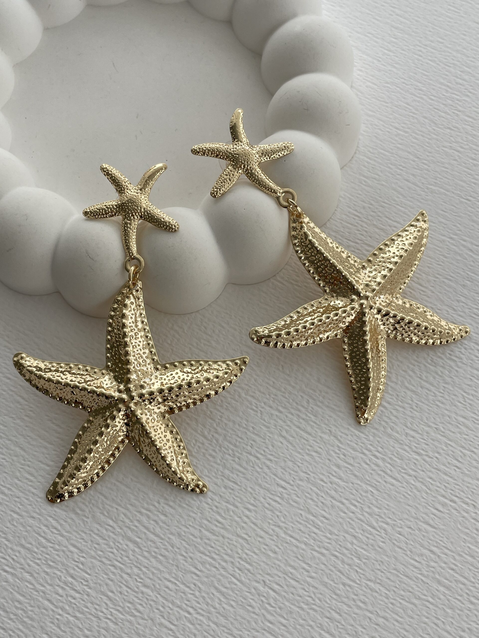 img_8407 Özel Seri Gold Deniz Yıldızı Küpe