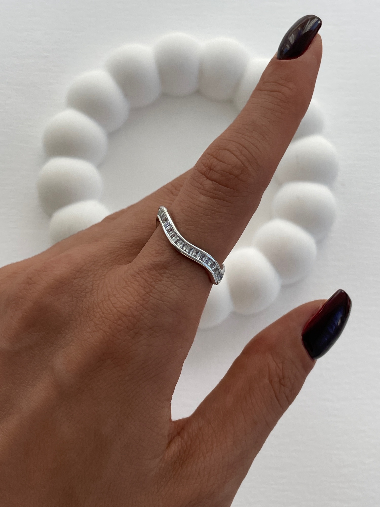 img_9237 Özel Seri Baget Taşlı S Tasarım Ayarlanabilir Gümüş Yüzük