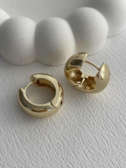 Özel Seri Kalın Halka Büyük Boy Gold Küpe