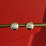 NS-XUPING Zirkon Taş Minik Top Model Gold Küpe