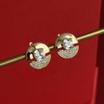 NS-XUPING Minik Zirkon Taşlı Yuvarlak Gold Küpe
