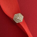 NS-Zirkon Taşlı Geometrik Tasarım Ayarlanabilir Gold Yüzük