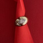 NS-Zirkon Taşlı Oval Tasarım Ayarlanabilir Gold Yüzük