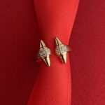 NS-Zirkon Taşlı Ayrık Tasarım Ayarlanabilir Gold Yüzük