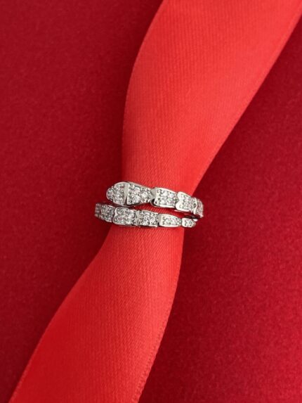 NS-Zirkon Taşlı Yılan Tasarım Ayarlanabilir Gümüş  Yüzük