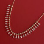 NS-Üçgen Model Zirkon Taş Premium Gold Kolye