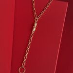 NS-Premium Dekolte Model Kaplan Detay Gold Kolye