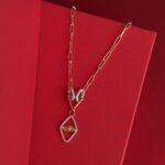 NS-Premium Zincir Model Gold & Gümüş Göz Uç Kolye