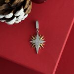 NS-Zirkon Taş Kuzey Yıldızı Gold & Gümüş Charm Uç