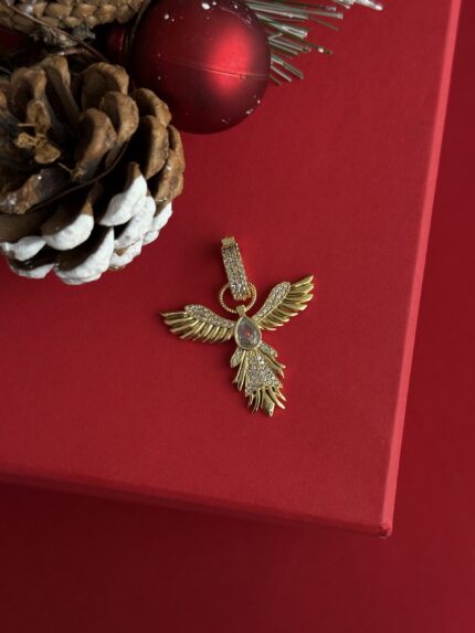 NS-Anka Kuş Büyük Gold Charm uç