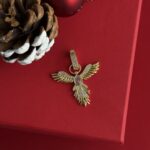 NS-Anka Kuş Büyük Gold Charm uç