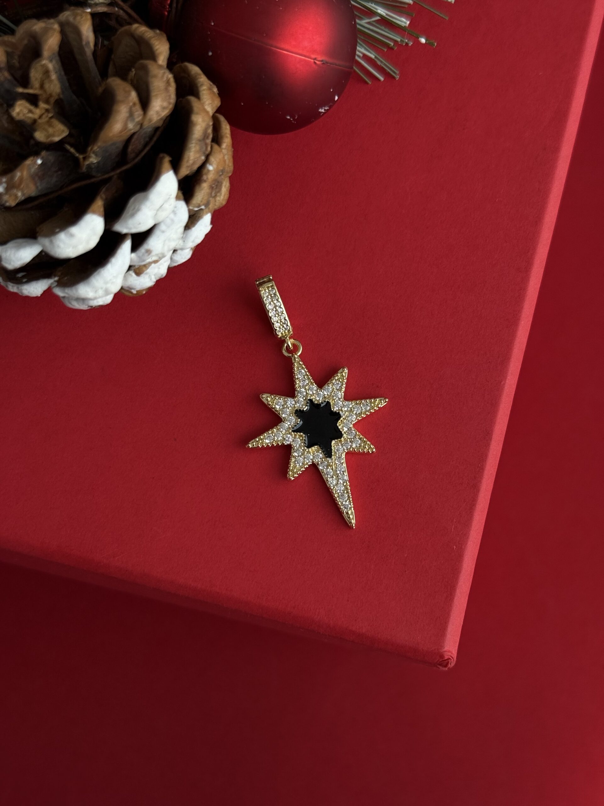 img_4048 NS-Siyah Mineli Kuzey Yıldızı Gold Charm Uç