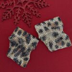 NS-Zirkon Taşlı Asimetrik Kıvrım Gold Leopar Küpe