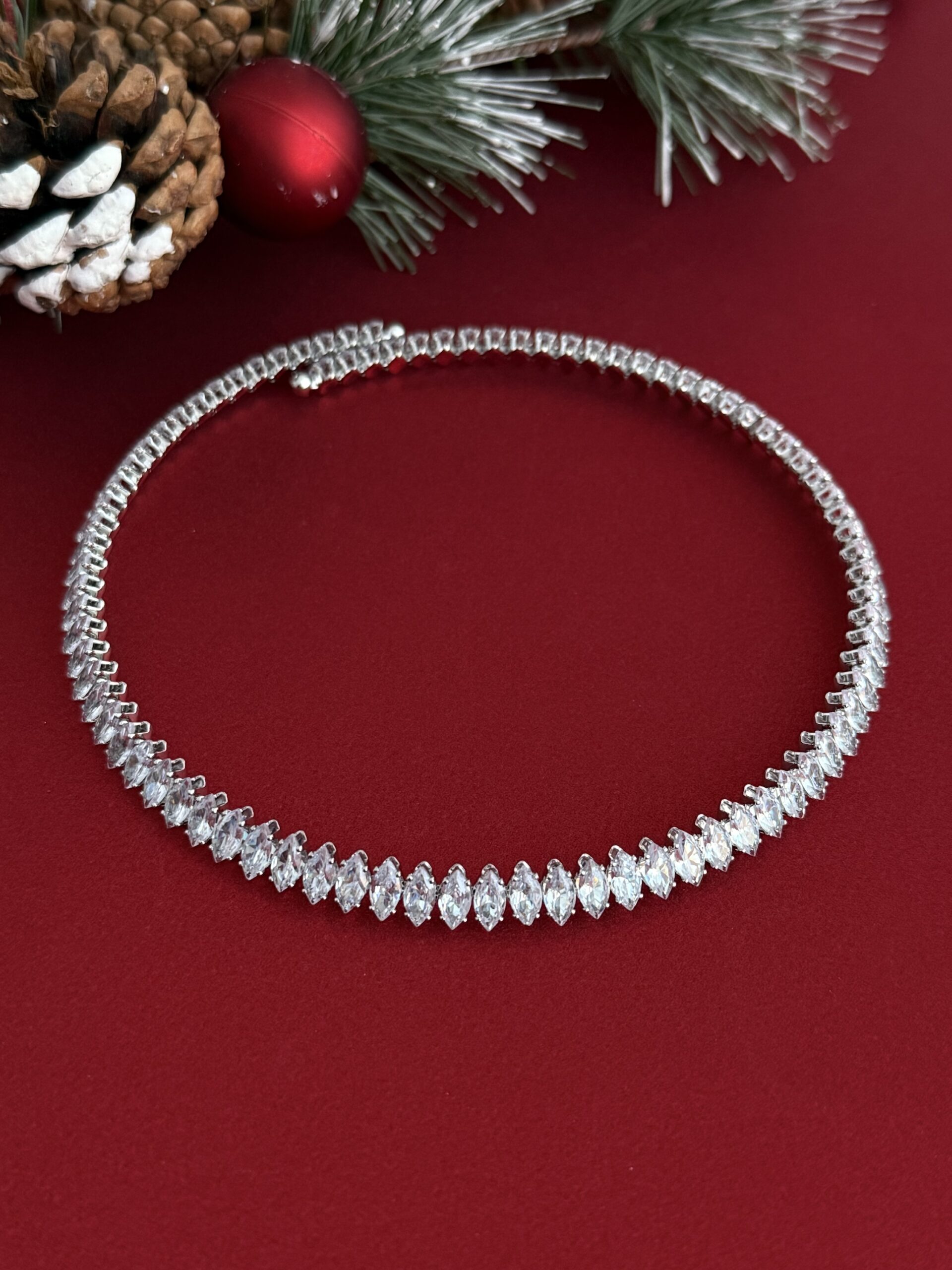 img_4842 NS-Damla Taş Model Gümüş Choker Kolye