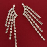 NS-Zirkon Taşlı Sallantılı Uzun Gold Küpe