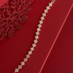NS-Yonca Model Zirkon Taş Gold Bileklik