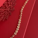 NS-Düğme Model Zirkon Taş Gold Bileklik