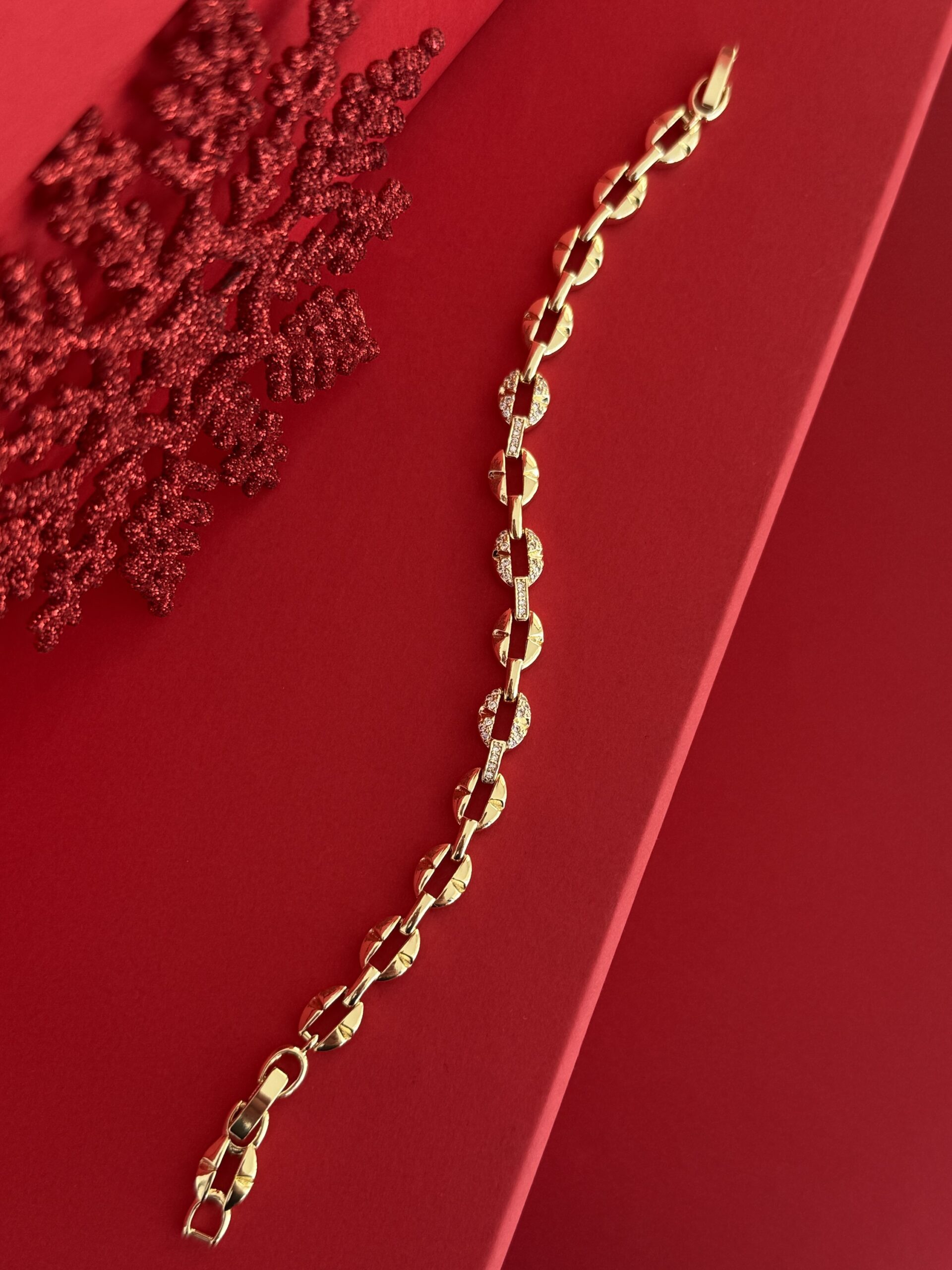 img_5718 NS-Oval Model Zirkon Taşlı Gold Bileklik