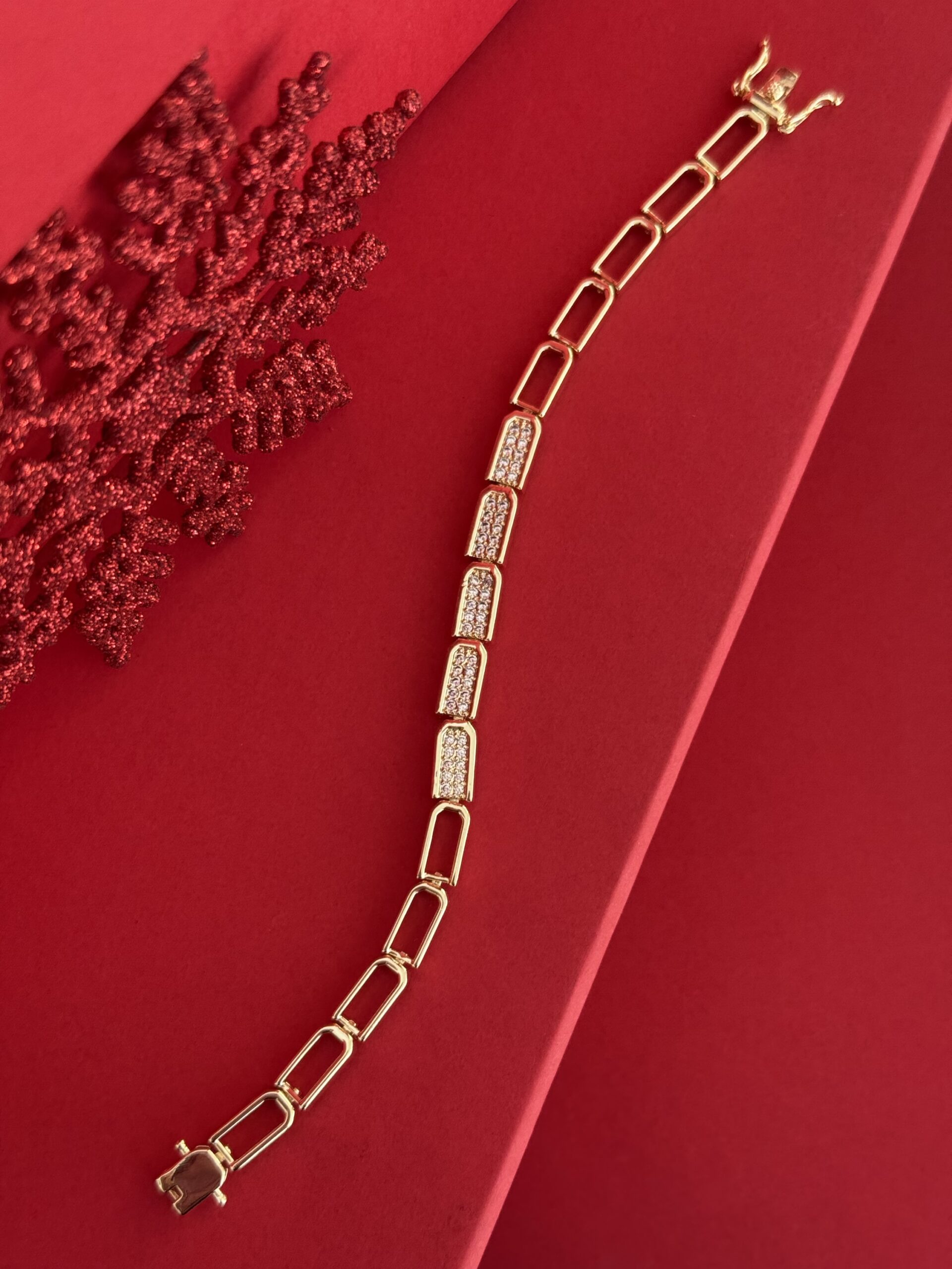 img_5813 NS-Marka Model Zirkon Taş Zincir Tasarım Gold Bileklik