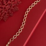 NS-İç İçe Halka Zirkon Taşlı Gold Bileklik