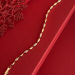 NS-Damla Tasarım Zirkon Taşlı Gold Bileklik
