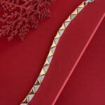 NS-Üçgen Model Gold & Gümüş Bileklik