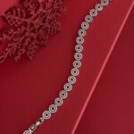 NS-İç İçe Daire Tasarım Zirkon Taşlı Gold & Gümüş Bileklik