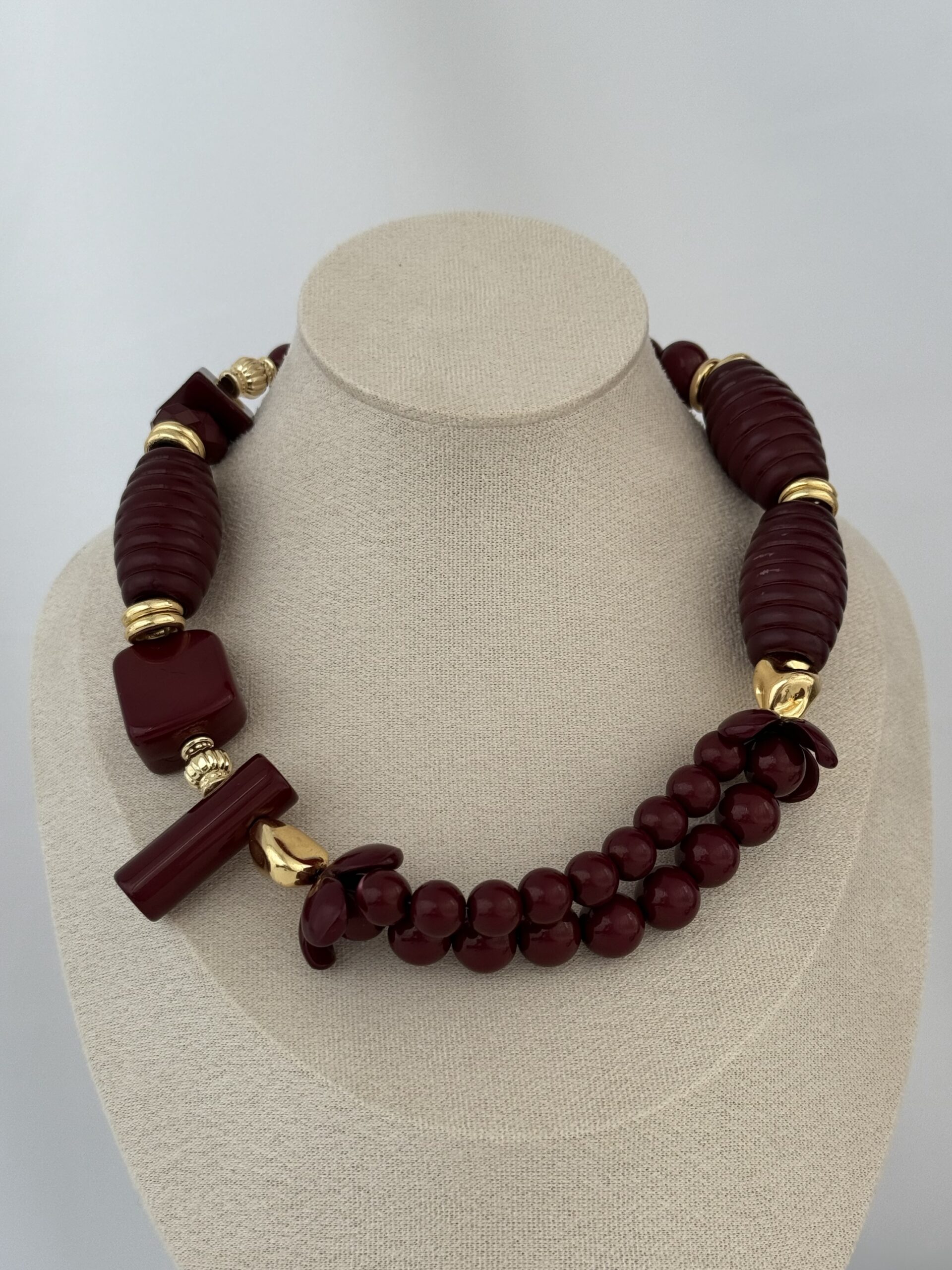 img_6855 Özel Seri ZR Model Böğürtlen Tasarım Bordo Kolye