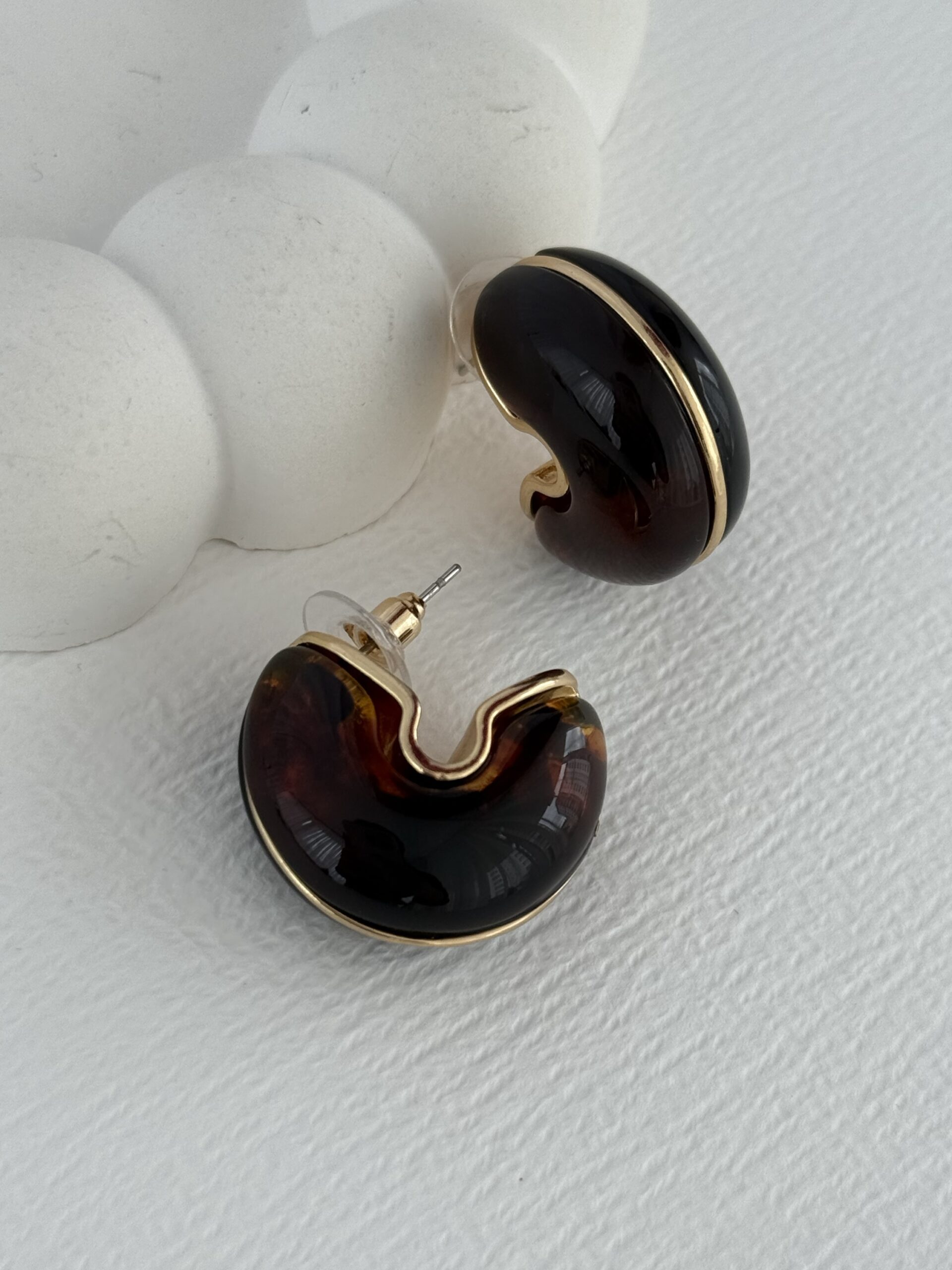 img_6936 Özel Seri Acı Kahve Sedef Mineli Kalın Halka Küpe