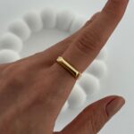 Özel Seri İnce Şovalye Ayarlanabilir Gold Yüzük