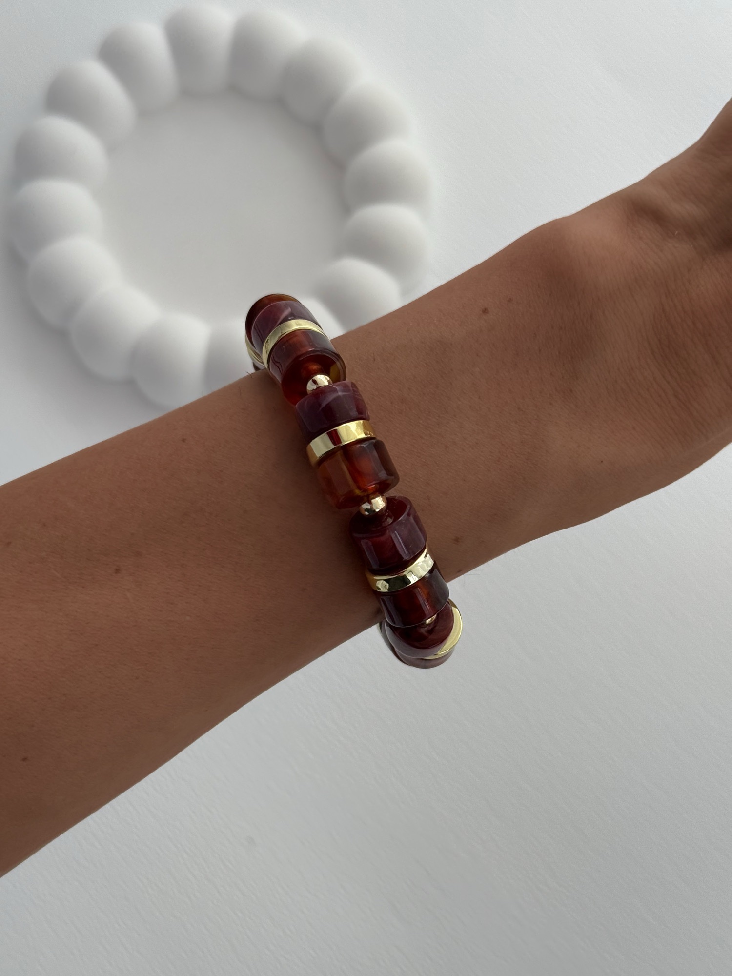 img_8560 Özel Seri Silindir Tasarım Kahverengi Bileklik